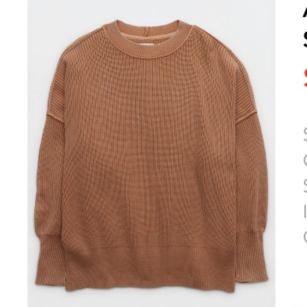 Aerie Beyond Sweater Cappuccino Medium